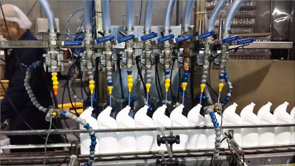 Бүрэн автомат угаалгын өрөөний цэвэрлэгч цайруулах шугаман төрөл дүүргэх машин